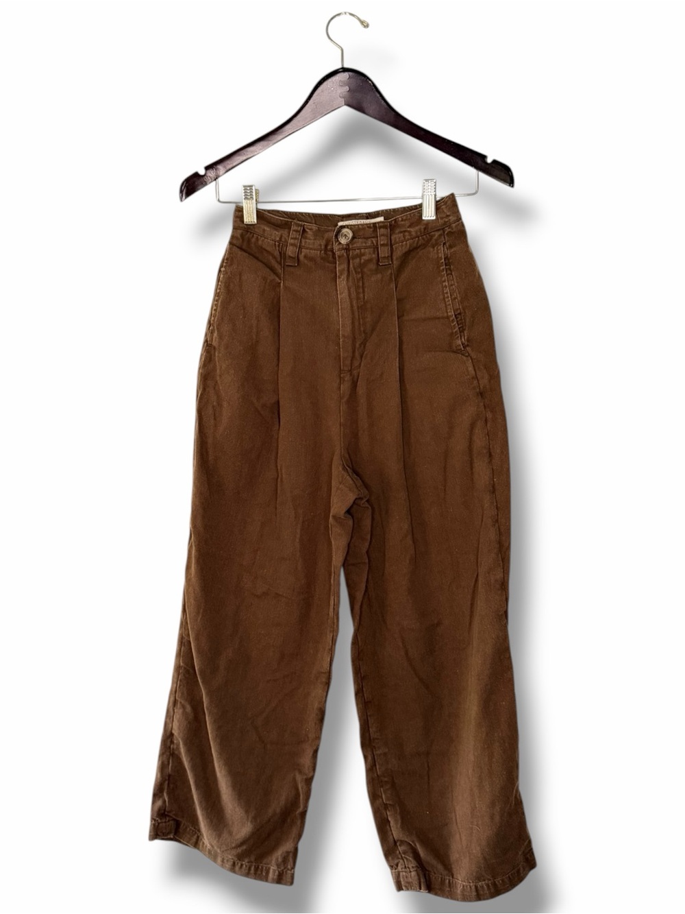 Christy Dawn Coffee Brown The Lee Trouser Wide Leg Pant Minimal Cottagecore Sz 0 - Picture 2 of 14